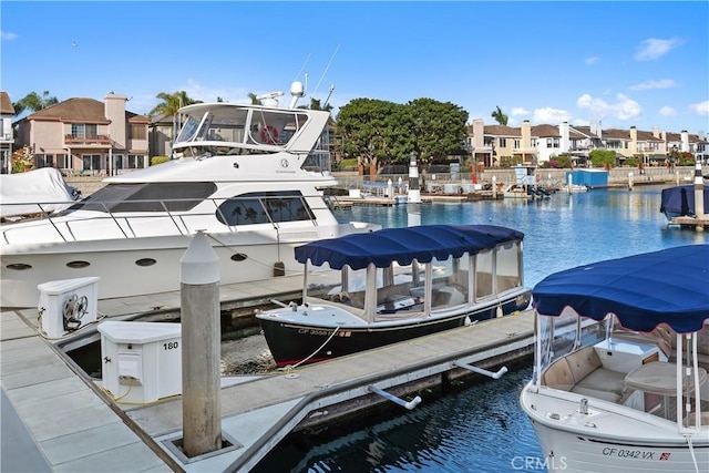 331 Parsons Lndg, Long Beach, CA 90803 - dock featuring a water view, a residential view, and boat lift