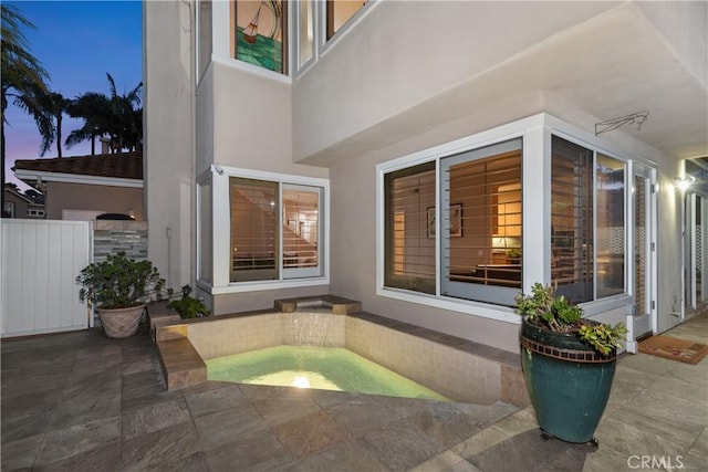 331 Parsons Lndg, Long Beach, CA 90803 - patio terrace at dusk with a patio