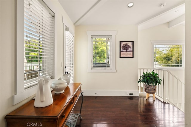 806 N Irena Ave Unit A, Redondo Beach, CA 90277 - office with hardwood / wood-style flooring and beam ceiling