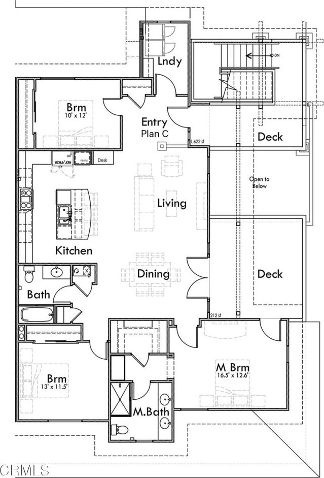 307 N F St Unit 201, Oxnard, CA 93030 - view of floor plan / room layout