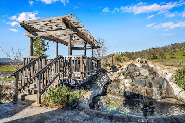 17432 Sendero Way, Lower Lake, CA 95457 - view of property's community with a pergola and a garden pond