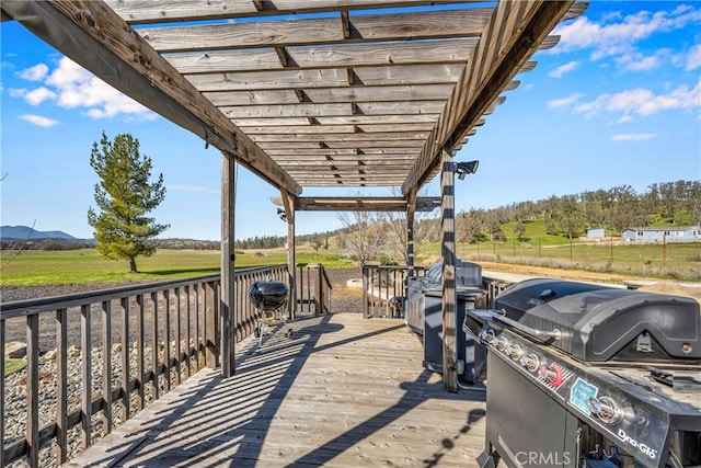 17432 Sendero Way, Lower Lake, CA 95457 - wooden deck featuring grilling area and a pergola