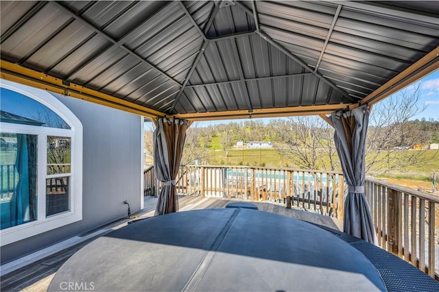 17432 Sendero Way, Lower Lake, CA 95457 - view of patio with a gazebo and a wooden deck