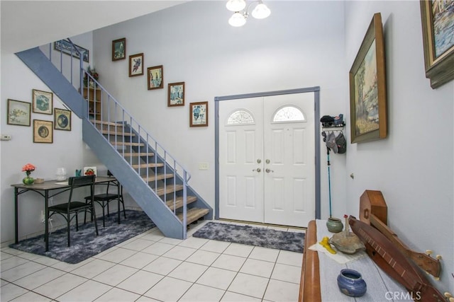 23011 Aspan St, Lake Forest, CA 92630 - entryway with tile patterned floors and stairs