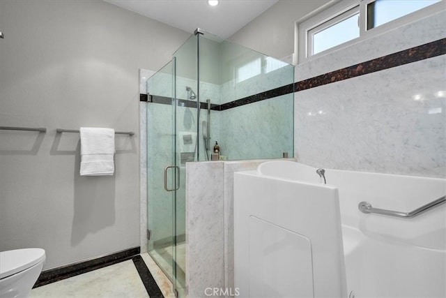 14844 Dickens St Unit 208, Sherman Oaks, CA 91403 - bathroom with a shower stall and a bath