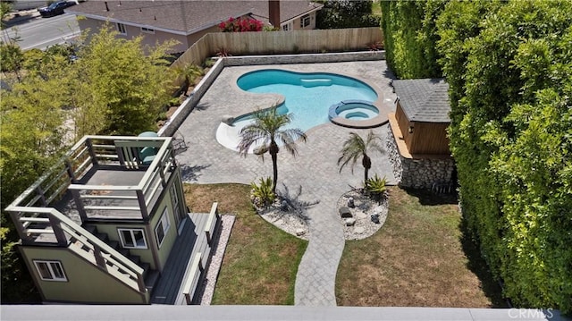 4919 Dunsmore Ave, La Crescenta, CA 91214 - drone / aerial view of a pool