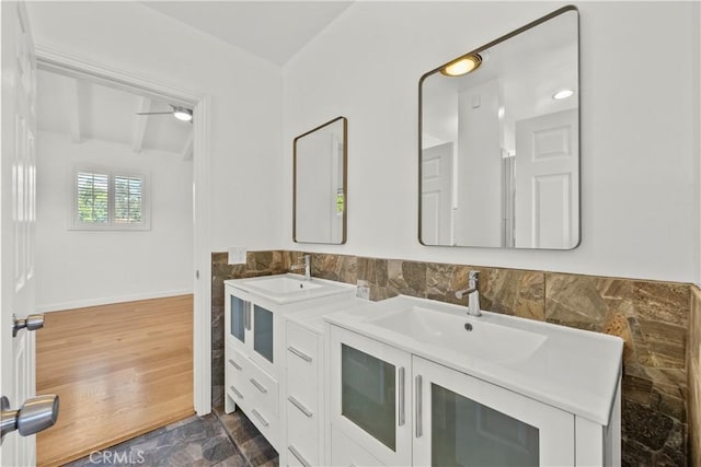 4919 Dunsmore Ave, La Crescenta, CA 91214 - full bath featuring vanity and baseboards