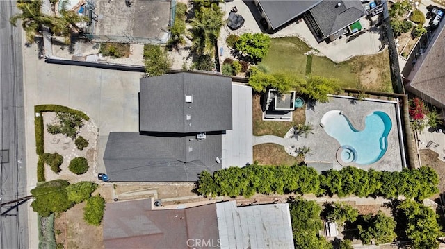 4919 Dunsmore Ave, La Crescenta, CA 91214 - aerial view of a pool area