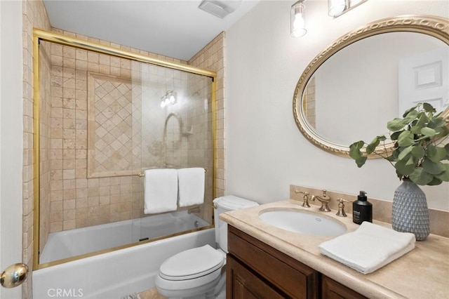403 Vista Parada, Newport Beach, CA 92660 - bathroom featuring vanity and bath / shower combo with glass door