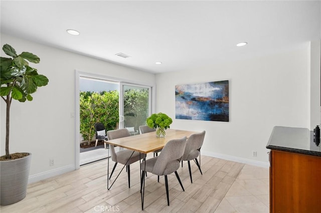 403 Vista Parada, Newport Beach, CA 92660 - dining room featuring recessed lighting and light wood-style flooring
