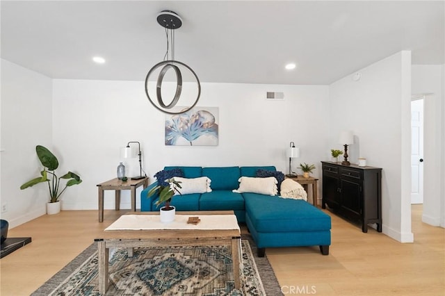 2321 W 182nd St, Torrance, CA 90504 - living room featuring light wood-style floors and recessed lighting