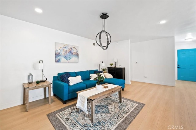 2321 W 182nd St, Torrance, CA 90504 - living room featuring light wood-style flooring and recessed lighting
