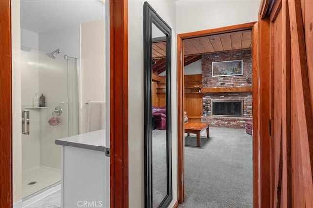 5353 W 121st St, Hawthorne, CA 90250 - hallway with carpet floors