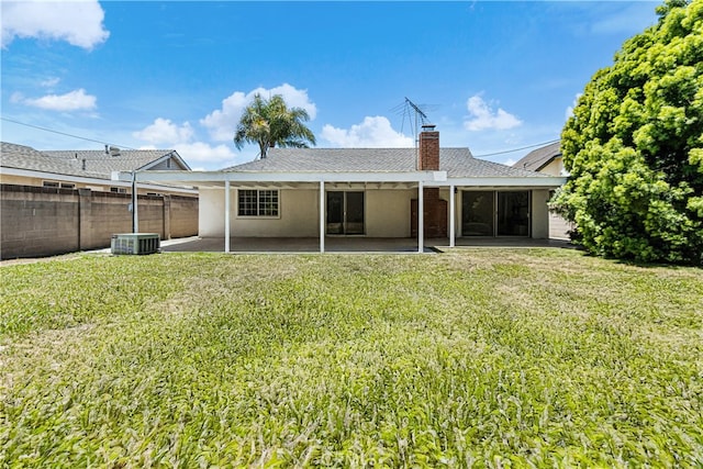 11752 Pine St, Los Alamitos, CA 90720 - back of property featuring a chimney and a patio