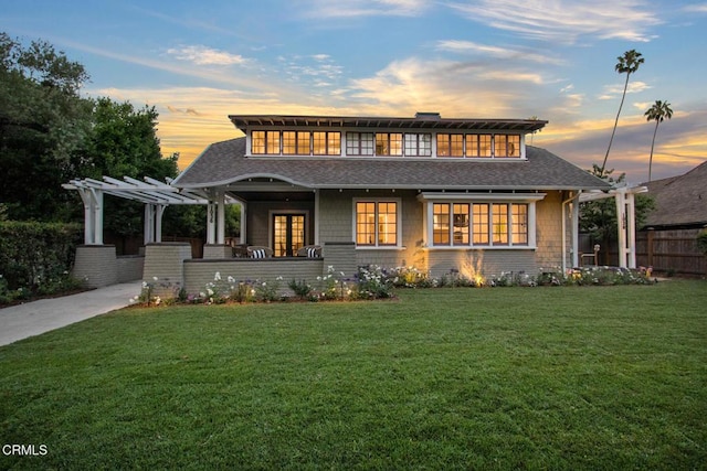 1036 S Madison Ave, Pasadena, CA 91106 - view of front of home with a pergola and roof with shingles