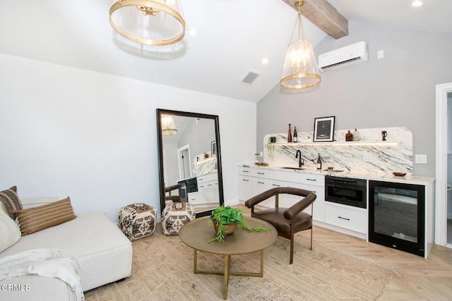 1036 S Madison Ave, Pasadena, CA 91106 - living room with a wall mounted AC and wine cooler