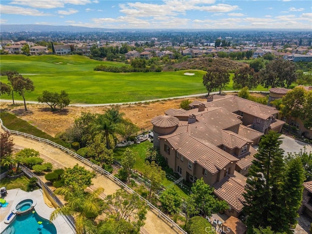 17286 Coriander Ct, Yorba Linda, CA 92886 - aerial view of residential area with a local golf course and a pool area