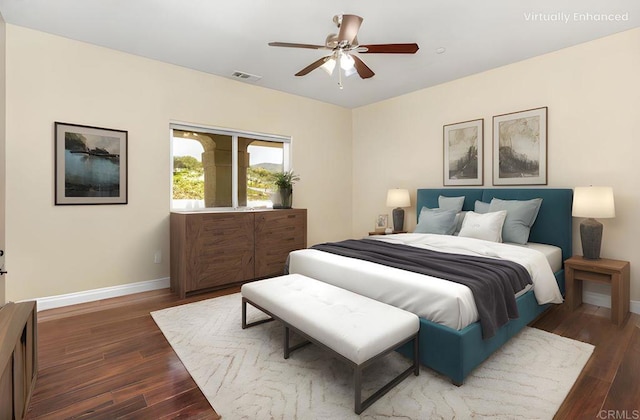 14694 Chaparral Slope Rd, Jamul, CA 91935 - bedroom featuring wood finished floors and ceiling fan