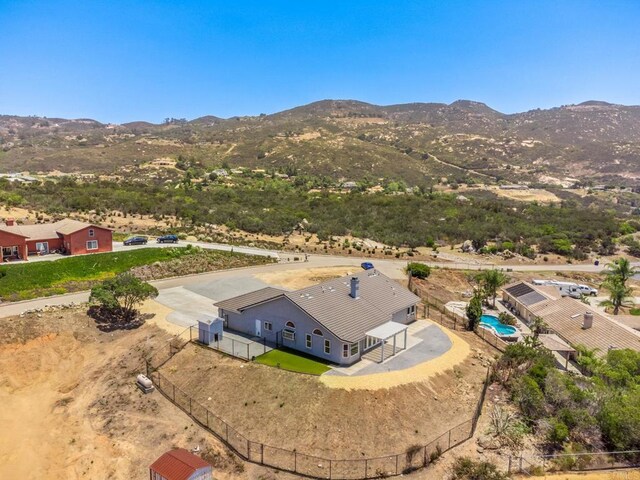 14694 Chaparral Slope Rd, Jamul, CA 91935 - view from above of property with a mountain backdrop