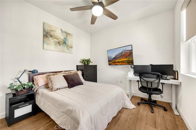 18361 Iris Ln, Yorba Linda, CA 92886 - bedroom with wood finished floors, a ceiling fan, and an office area