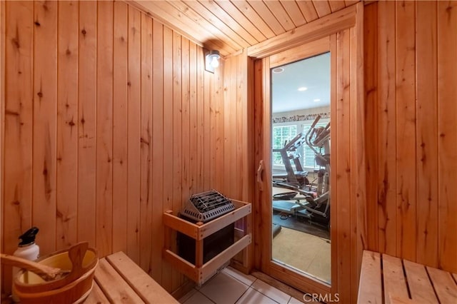3541 Westfall Dr, Encino, CA 91436 - sauna / steam room with wooden walls