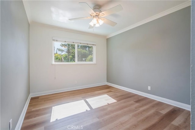 2239 Maystone Pl, Rowland Heights, CA 91748 - unfurnished room with crown molding, light wood-style floors, and a ceiling fan
