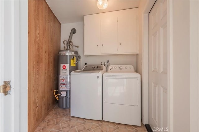 2239 Maystone Pl, Rowland Heights, CA 91748 - washroom with water heater, cabinet space, washer and dryer, and light tile patterned floors