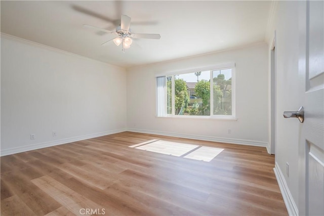 2239 Maystone Pl, Rowland Heights, CA 91748 - spare room with ceiling fan, crown molding, and light wood-type flooring