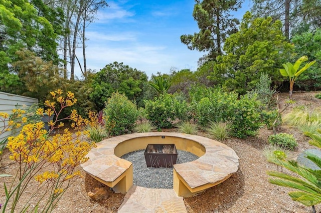 4678 Sun Vly, Del Mar, CA 92014 - view of patio / terrace featuring an outdoor fire pit