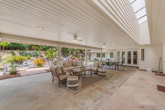 4678 Sun Vly, Del Mar, CA 92014 - view of patio with french doors, outdoor dining space, and outdoor lounge area