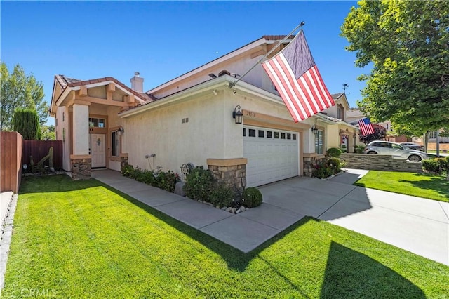29508 Alyssum Ln, Canyon Country, CA 91387 - view of front of property featuring stone siding, stucco siding, driveway, and an attached garage