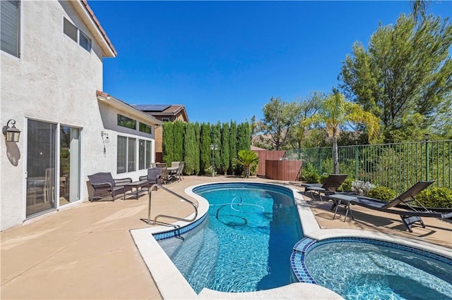 29508 Alyssum Ln, Canyon Country, CA 91387 - view of swimming pool featuring a pool with connected hot tub and a patio