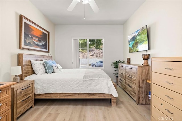 29508 Alyssum Ln, Canyon Country, CA 91387 - bedroom featuring light wood-type flooring and a ceiling fan