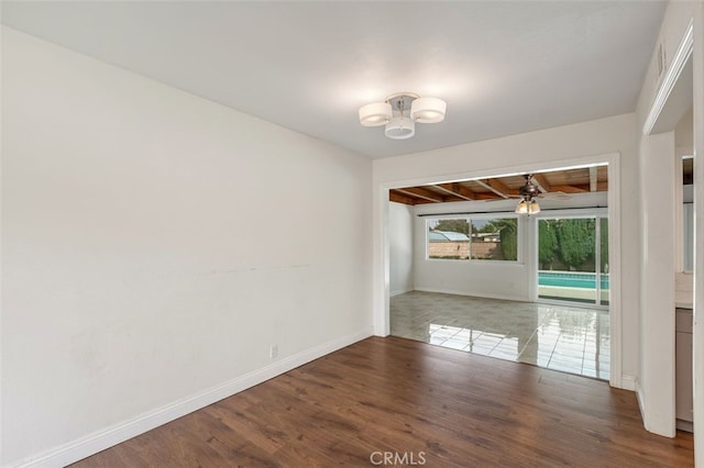 1329 S St Malo St, West Covina, CA 91790 - unfurnished room with a chandelier and wood finished floors