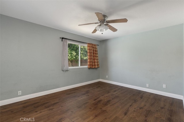 1329 S St Malo St, West Covina, CA 91790 - spare room with ceiling fan and dark wood finished floors