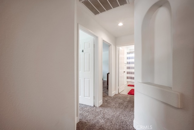 8550 Rolling Hills Dr, Corona, CA 92883 - corridor featuring carpet and recessed lighting