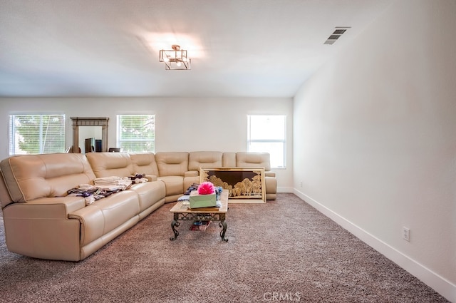 8550 Rolling Hills Dr, Corona, CA 92883 - carpeted living area with healthy amount of natural light
