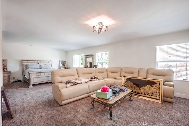 8550 Rolling Hills Dr, Corona, CA 92883 - carpeted living room with healthy amount of natural light