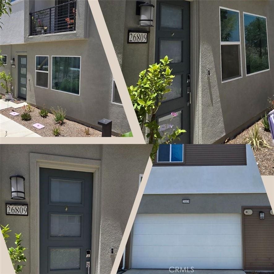 26809 Keystone Loop, Valencia, CA 91381 - property entrance featuring stucco siding and a garage