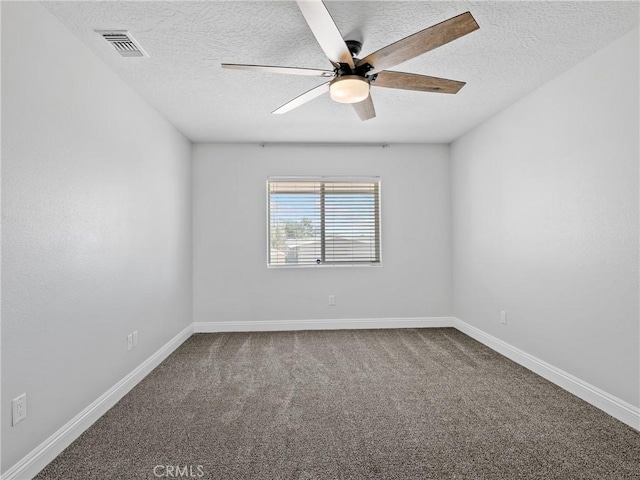 15679 Tuscola Rd, Apple Valley, CA 92307 - unfurnished room with a ceiling fan, carpet floors, and a textured ceiling