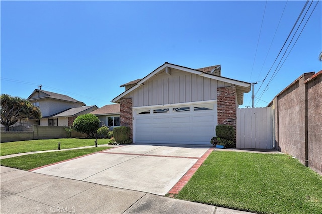 6804 Elm, Cypress, CA 90630 - single story home featuring brick siding, board and batten siding, concrete driveway, and an attached garage