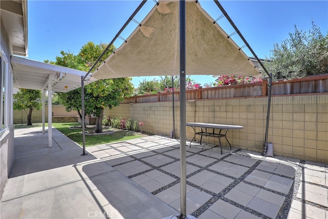6804 Elm, Cypress, CA 90630 - fenced backyard with a patio