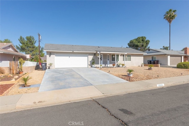 26866 Oakmont Dr, Menifee, CA 92586 - ranch-style house with driveway, a garage, and stucco siding