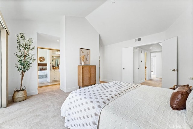 28082 Palmetto Ct, Laguna Niguel, CA 92677 - carpeted bedroom with ensuite bathroom and high vaulted ceiling