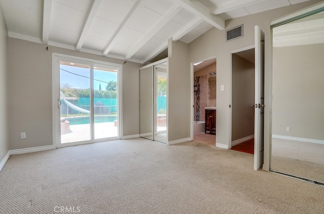 20606 Skouras Dr, Winnetka, CA 91306 - unfurnished bedroom with carpet flooring, access to outside, and ensuite bathroom