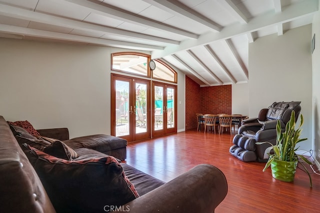 20606 Skouras Dr, Winnetka, CA 91306 - living room featuring french doors and wood finished floors