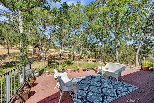 19040 Redbud Rd, Hidden Valley Lake, CA 95467 - deck with view of scattered trees