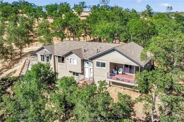 19040 Redbud Rd, Hidden Valley Lake, CA 95467 - view from above of property featuring a tree filled landscape