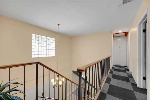1411 Woodcrest Ave, La Habra, CA 90631 - hallway with an upstairs landing