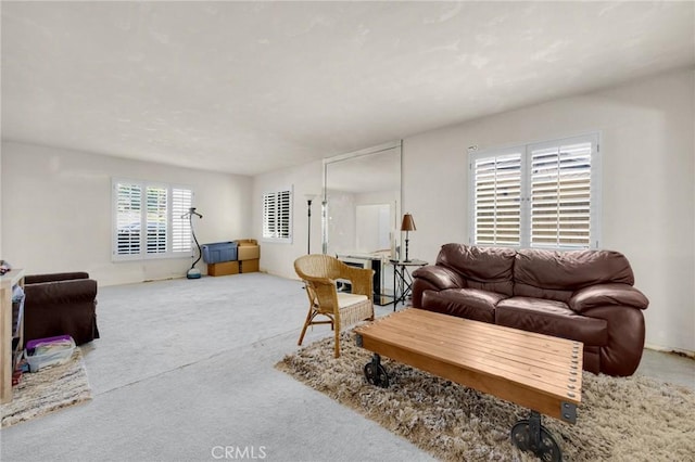 1411 Woodcrest Ave, La Habra, CA 90631 - living room with carpet floors